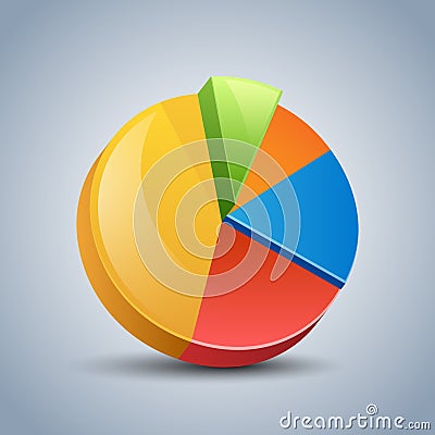 Pie Chart Vector Illustration