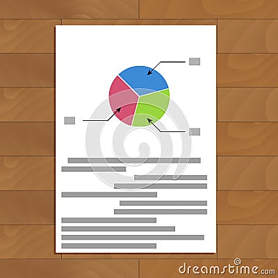 Pie chart parts Vector Illustration