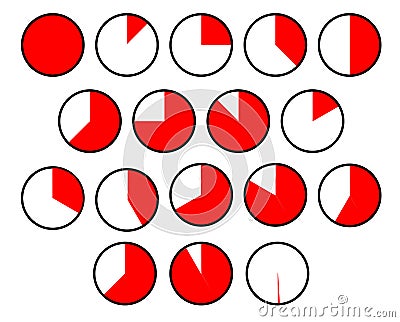 Pie Chart Sections Vector Illustration