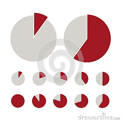 Pie chart statistic concept. Business flow process diagram. Infographic elements for presentation. Percentage Stock Photo