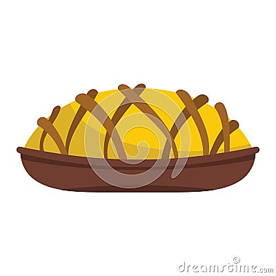 Pie colorful bakery product icon Vector Illustration