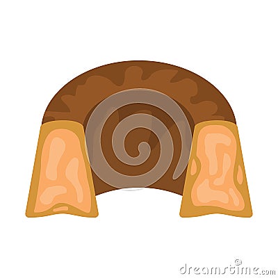 Pie colorful bakery product icon Vector Illustration