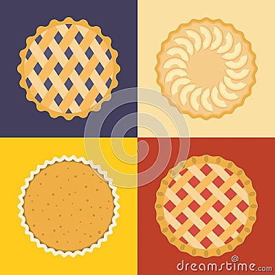 Pie icon set Vector Illustration