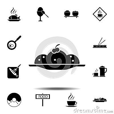 pie, plate icon. Simple glyph vector element of Food icons set for UI and UX, website or mobile application Stock Photo