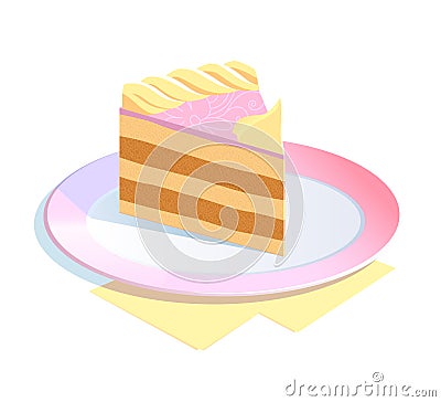 Piece of cake Vector Illustration