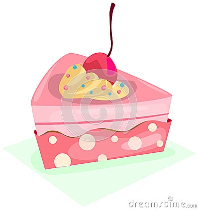 Piece of cake Vector Illustration