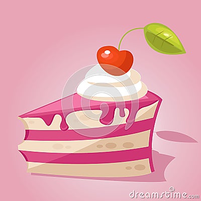 Piece of cake Vector Illustration