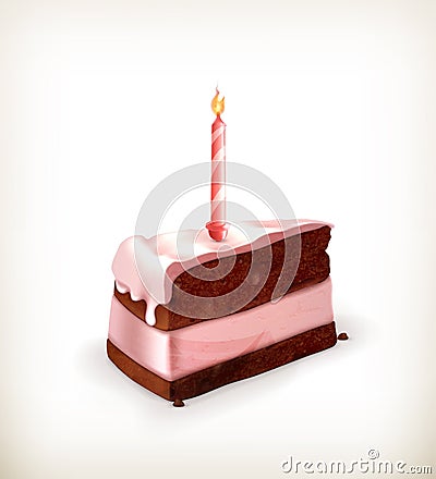 Piece of cake Vector Illustration