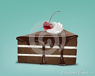 Piece of cake Vector Illustration