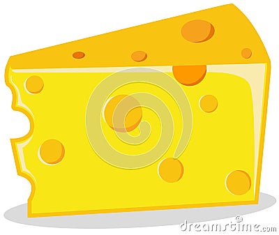 Piece of cheese Vector Illustration