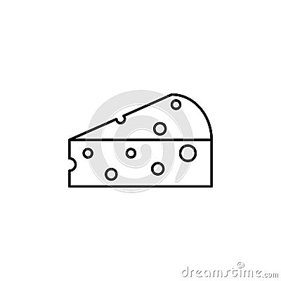 A piece of cheese icon meal cheese Vector Illustration