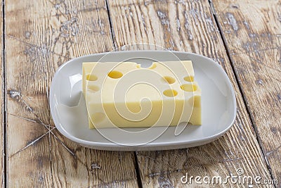 Piece of Cheese Stock Photo