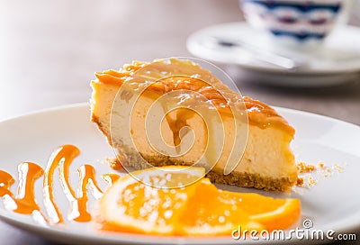 Piece of cheesecake Stock Photo