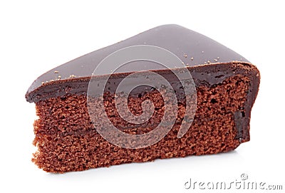 Piece of chocolate cake Stock Photo