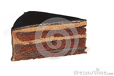 A piece chocolate cake Stock Photo