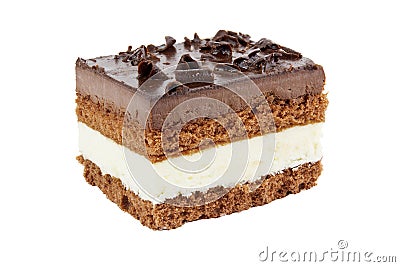Piece of chocolate tart Stock Photo