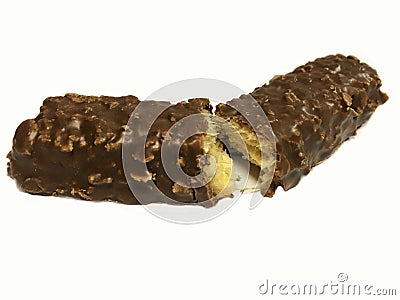 a piece chocolate wafer Stock Photo