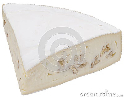Piece of delicious brie cheese Stock Photo