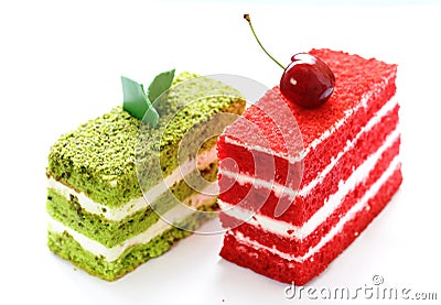 Piece of delicious cake Stock Photo