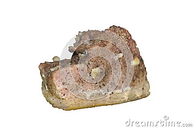 A piece of delicious, juicy and aromatic baked meat with seasonings Stock Photo