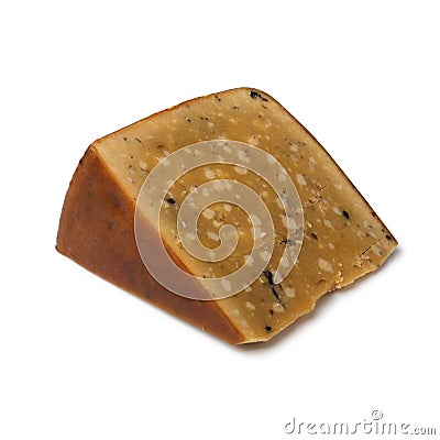 Piece of Dutch very mature Frisian Clove Cheese Stock Photo