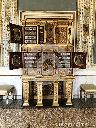 Piece of forniture at the Museo Correr in Venice, Italy Editorial Stock Photo