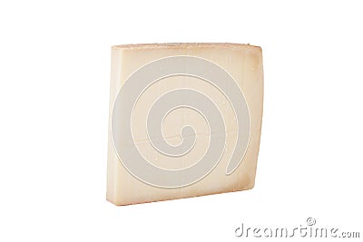 Piece hard cheese isolated on a white background Stock Photo