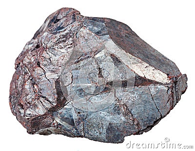 Piece of Hematite iron ore, haematite rock Stock Photo