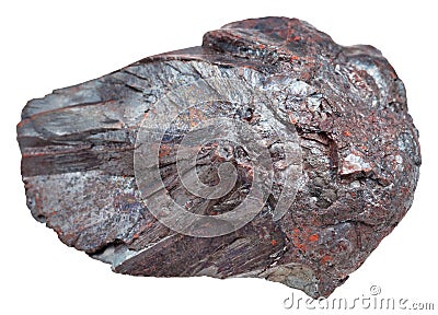 Piece of Hematite iron ore, haematite stone Stock Photo