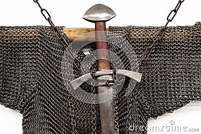 Piece of knight armor Stock Photo