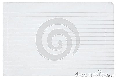 Piece of lined paper Stock Photo