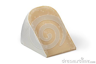 Piece of mature white organic goat cheese Stock Photo