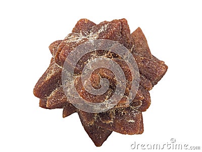 Piece of rare mineral ikaite or glendonite, from White Sea, Kola Peninsula, macro isolated Stock Photo