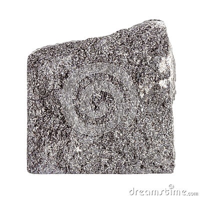 piece of raw Gabbro rock isolated on white Stock Photo