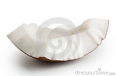 Piece of raw ripe coconut Stock Photo