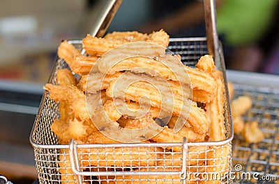 Piece of roti fried Stock Photo
