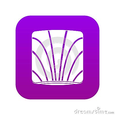 Piece of salmon icon digital purple Vector Illustration