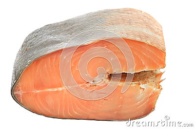 Piece of smoked salmon Stock Photo