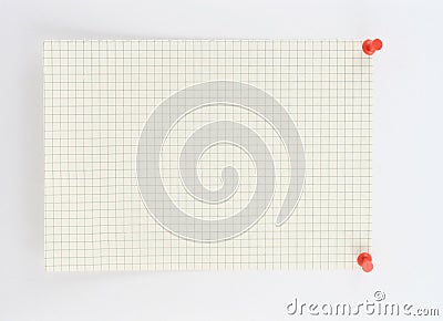 Piece of squared paper Stock Photo