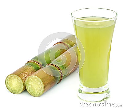 Piece of sugarcane juice Stock Photo