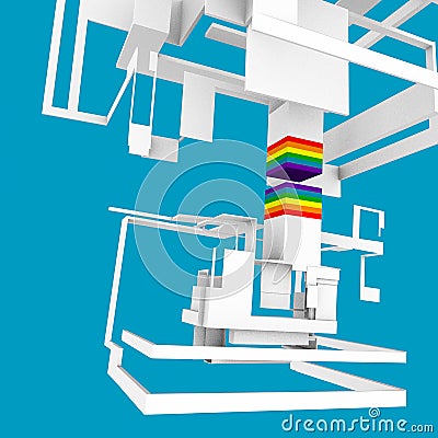 Touchtap series 2 8 is a set of structures with one point of proximity Stock Photo
