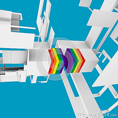 Touchtap series 2 16 is a set of structures with one point of proximity Stock Photo
