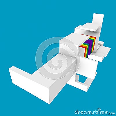 Touchtap 1 is a set of structures with one point of proximity Stock Photo