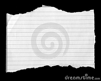 Torn lined paper Stock Photo