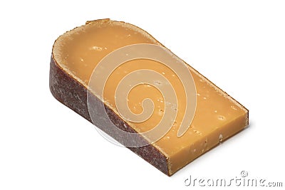 Piece of Dutch mature Gouda cheese Stock Photo