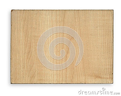 Piece of wood with rim Stock Photo