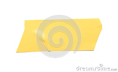 Piece of yellow insulating tape isolated on white, top view Stock Photo