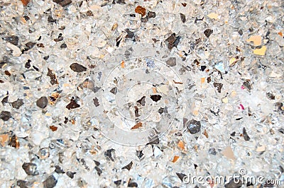 Texture of broken glass pieces, payment black and white glitter background. Holidays, Christmas, Valentine, love abstract texture Stock Photo