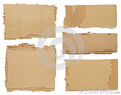 Pieces of cardboard Stock Photo