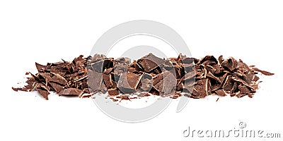 Pieces chocolate on a white background Stock Photo